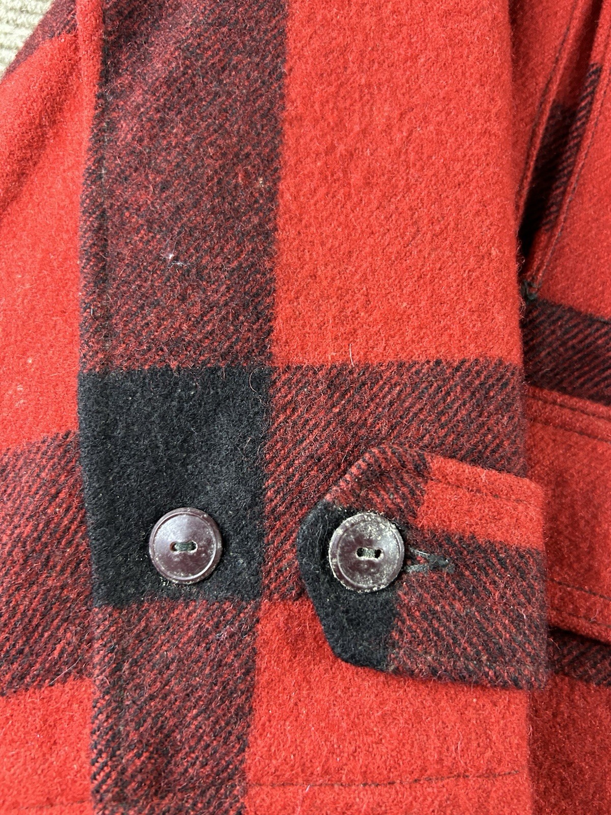 Vintage Woolrich Jacket Mens 40 Buffalo Plaid Mackinaw Wool Hunting & Pants NWT