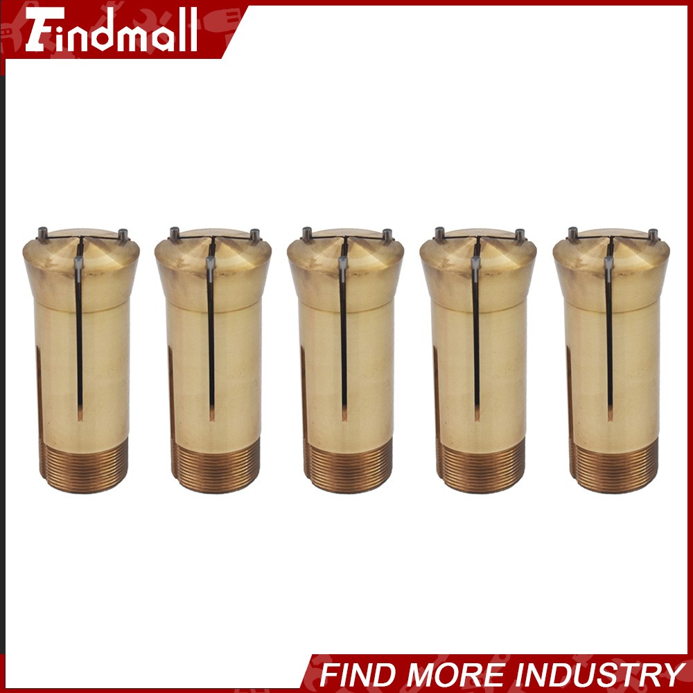 Findmall 5PC 5C Emergency Brass Collet 1/16" Lathe Milling Holder High Precision