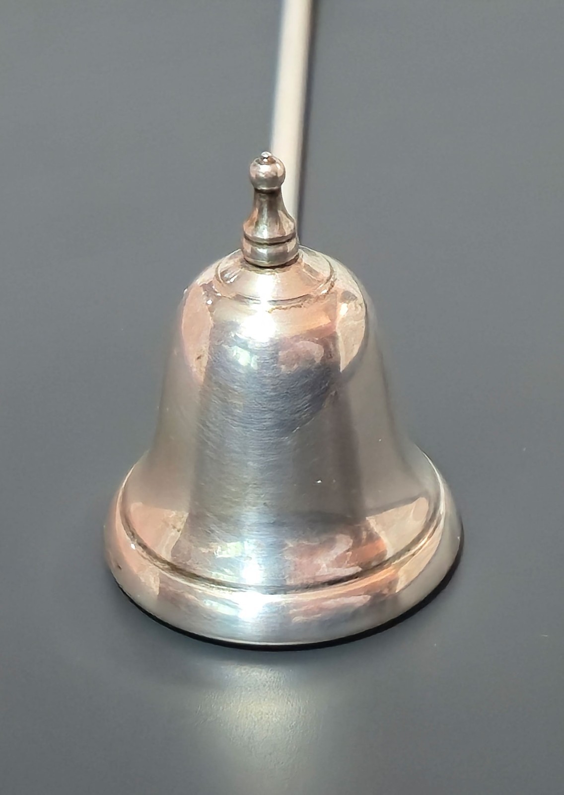 RARE! 1972 REED & BARTON STERLING SILVER W/ WOOD HANDLE CANDLE SNUFFER 10” LONG