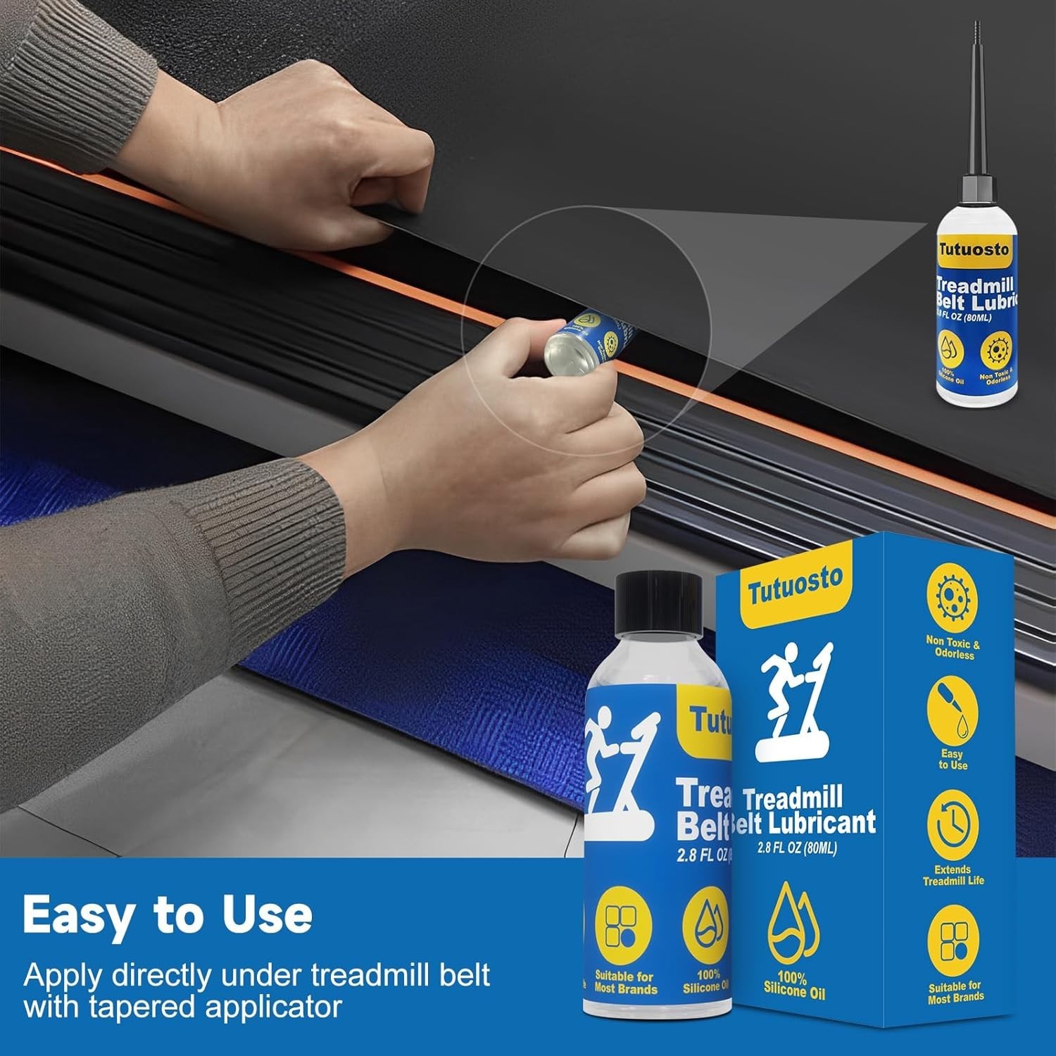 Treadmill Lubricant for Belt, 100% Silicone Treadmill Belt Lubricant, Treadmill