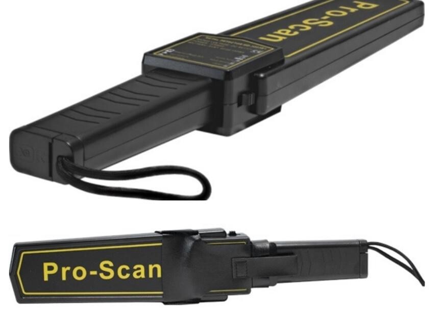 PORTABLE Handheld Metal Detector Security Super Body Scanner Wand RECHARGE PORT