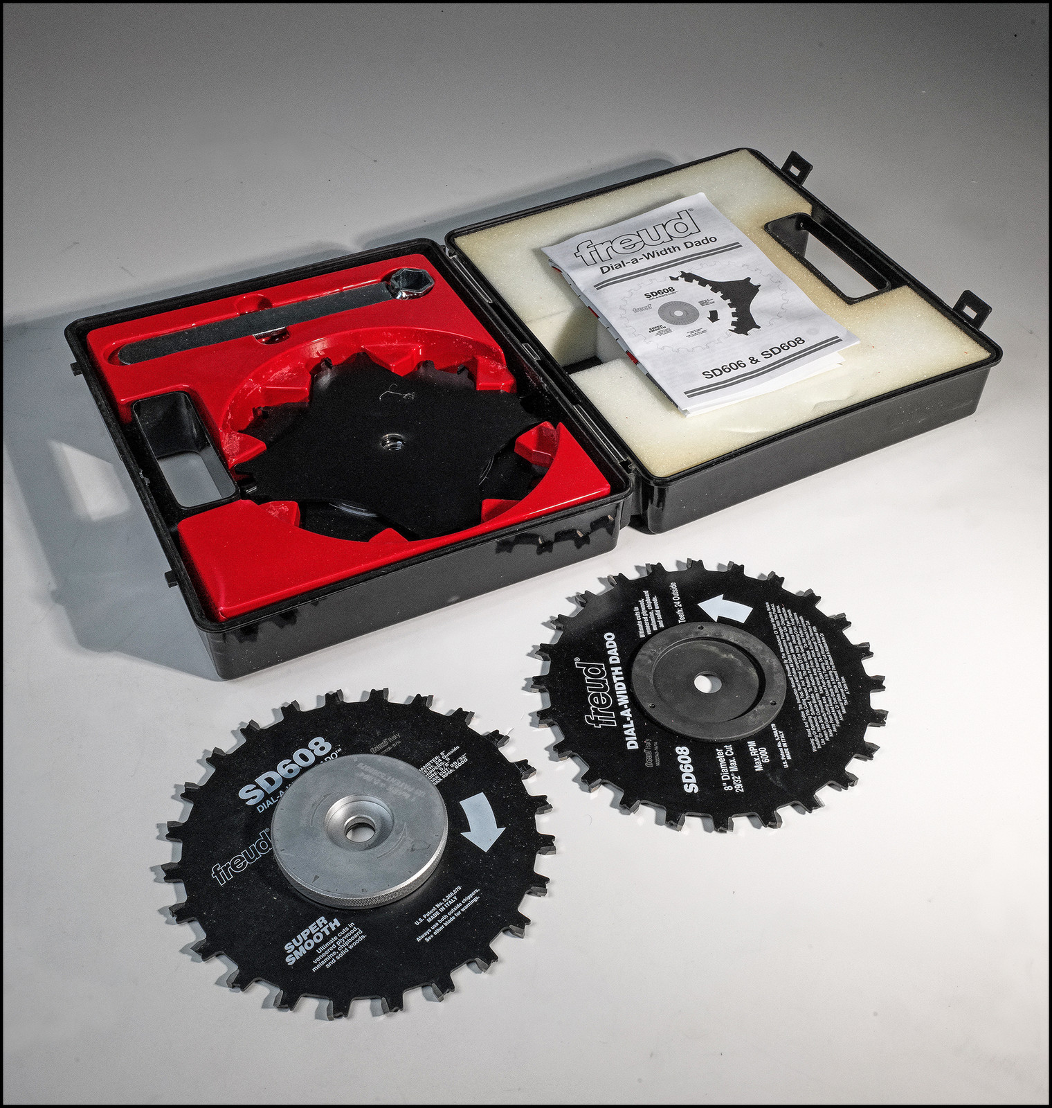 FREUD SD608 DIAL A WIDTH DADO 8"Diameter Carbide tipped, Made in Italy