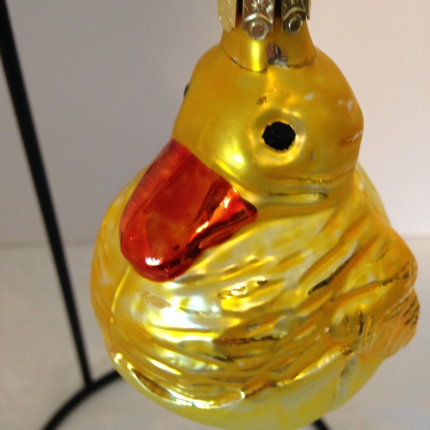 Christopher Radko Easter/Spring Hanging Tree Ornament Hatching Duck Glass 1996
