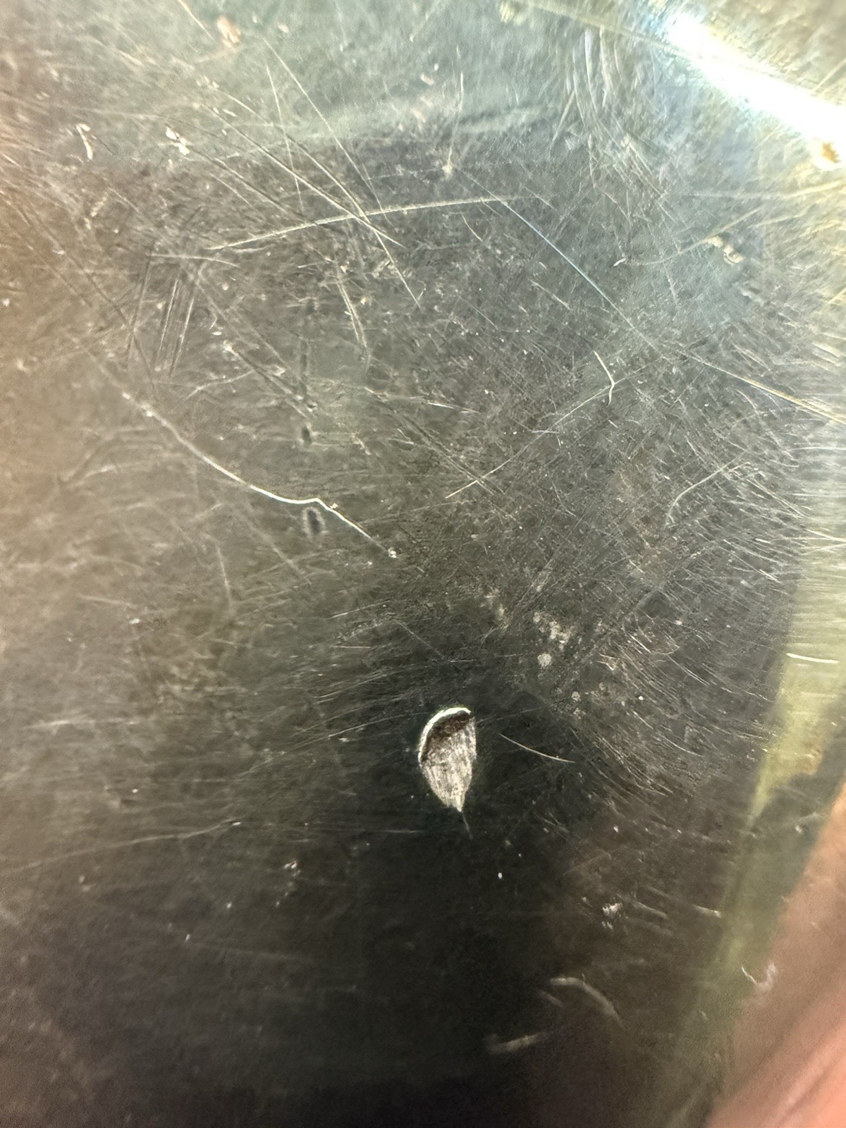 Dented / Damaged MERIDEN B SILVER PLATE Whiskey Flask - Golf Monogram