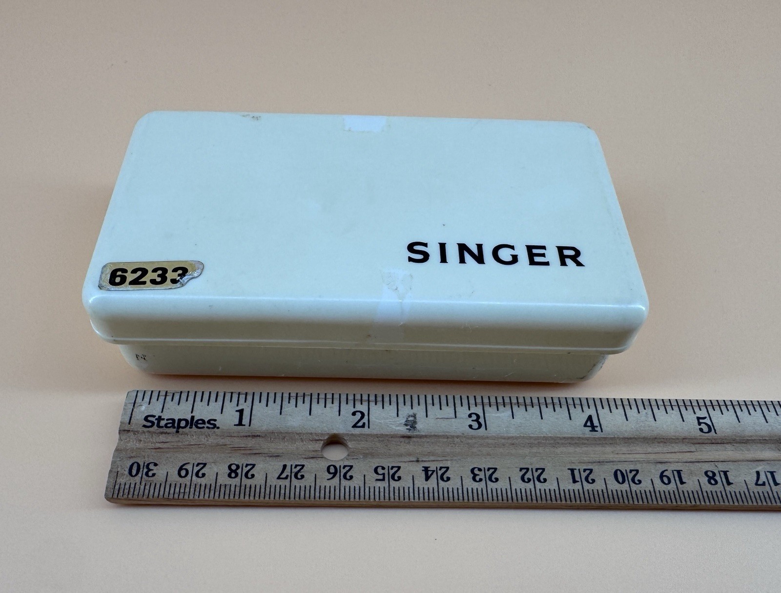 Vintage Ivory Plastic Singer Storage EMPTY BOX