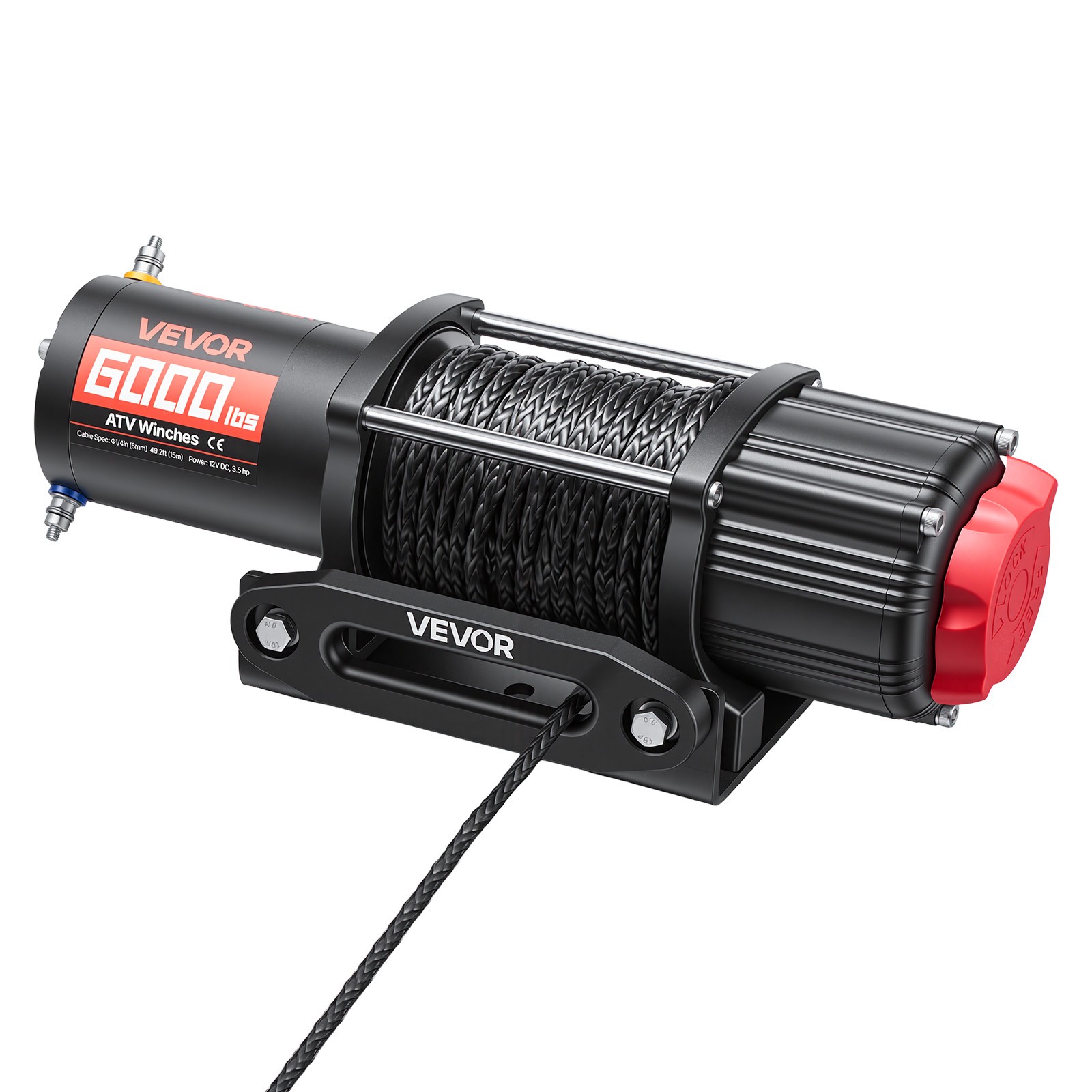 VEVOR 6000 lbs Electric Winch ATV UTV 12V Synthetic Rope Wireless Remote Control