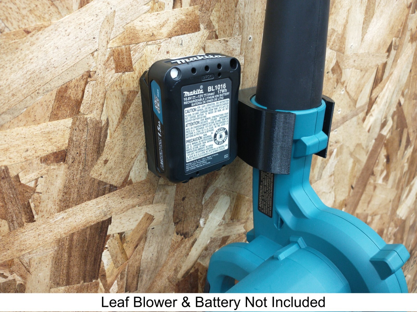 Wall Mount for Makita BU01/BU02/XBU05 Series 12V CXT Leaf Blower, Made in USA