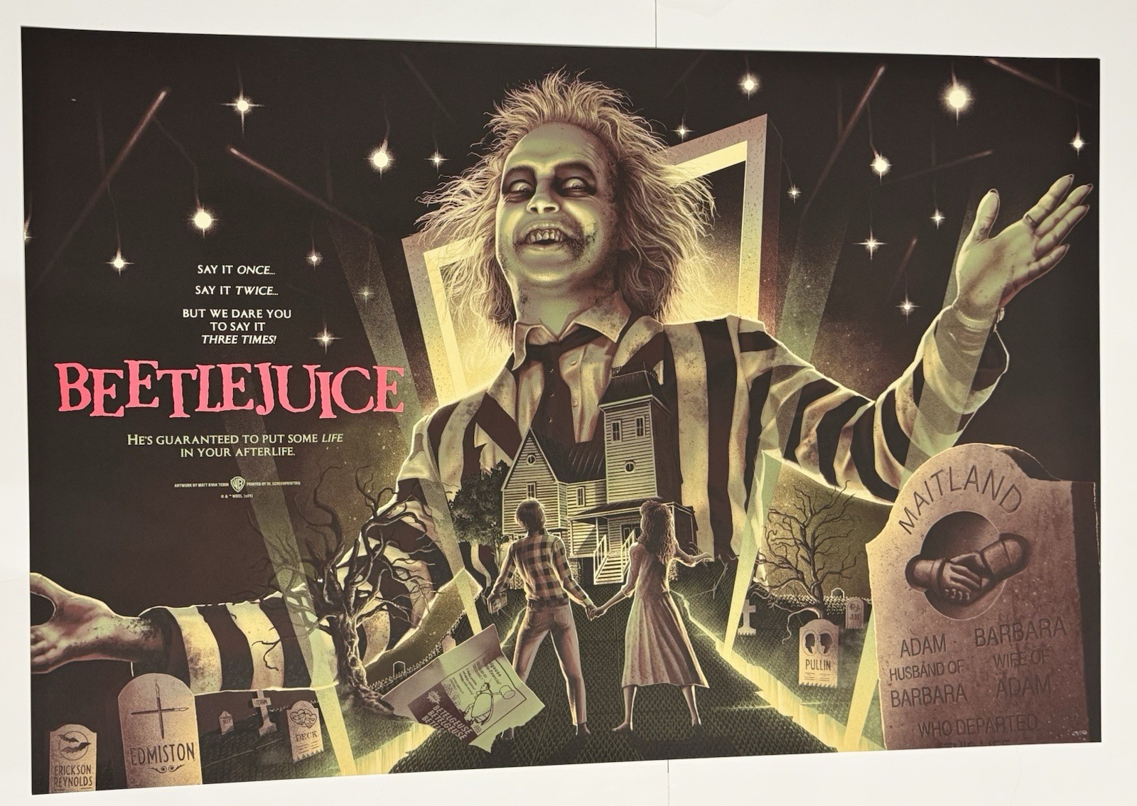 Beetlejuice Variant 36x24 Poster Matt Ryan Tobin Limited Edition Art Print BNG