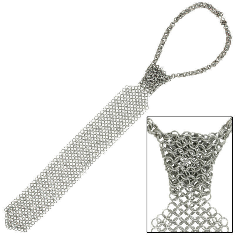 Medieval Renaissance Warrior Chain Mail Clothing Aluminum Butted Neck Tie