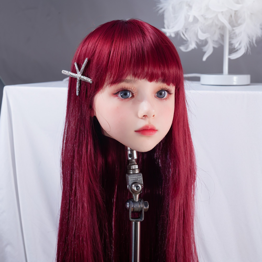 Super cool female head model,short hair,TPE material,perfect girlfriend,soft tex