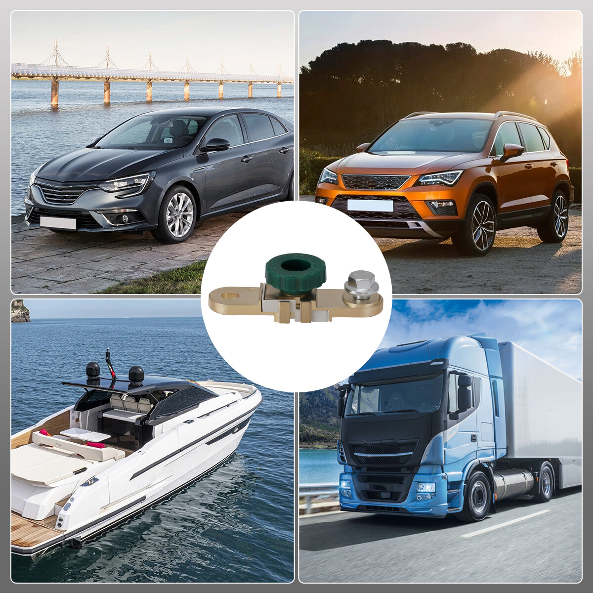 2Pcs Side Post Battery Disconnect Switch Battery Master Switch Isolator for Cut