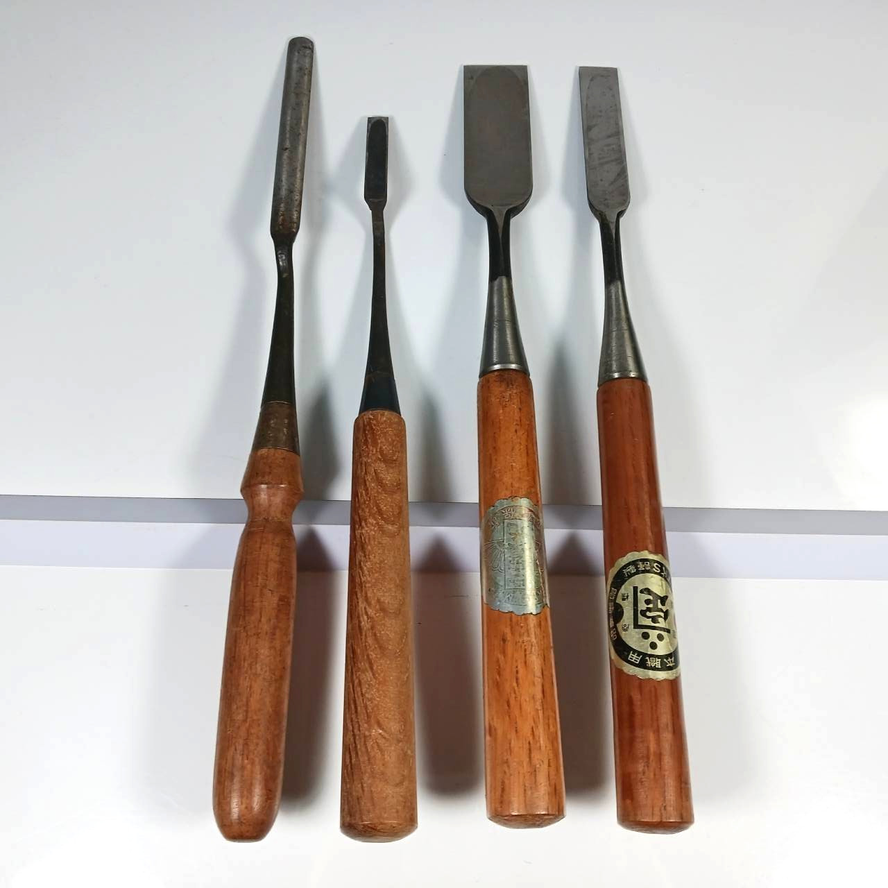 Japanese Nomi Chisel set of 4 KANE-SADA ┓定 etc. 9-30mm Chisels Japan / AI1812T