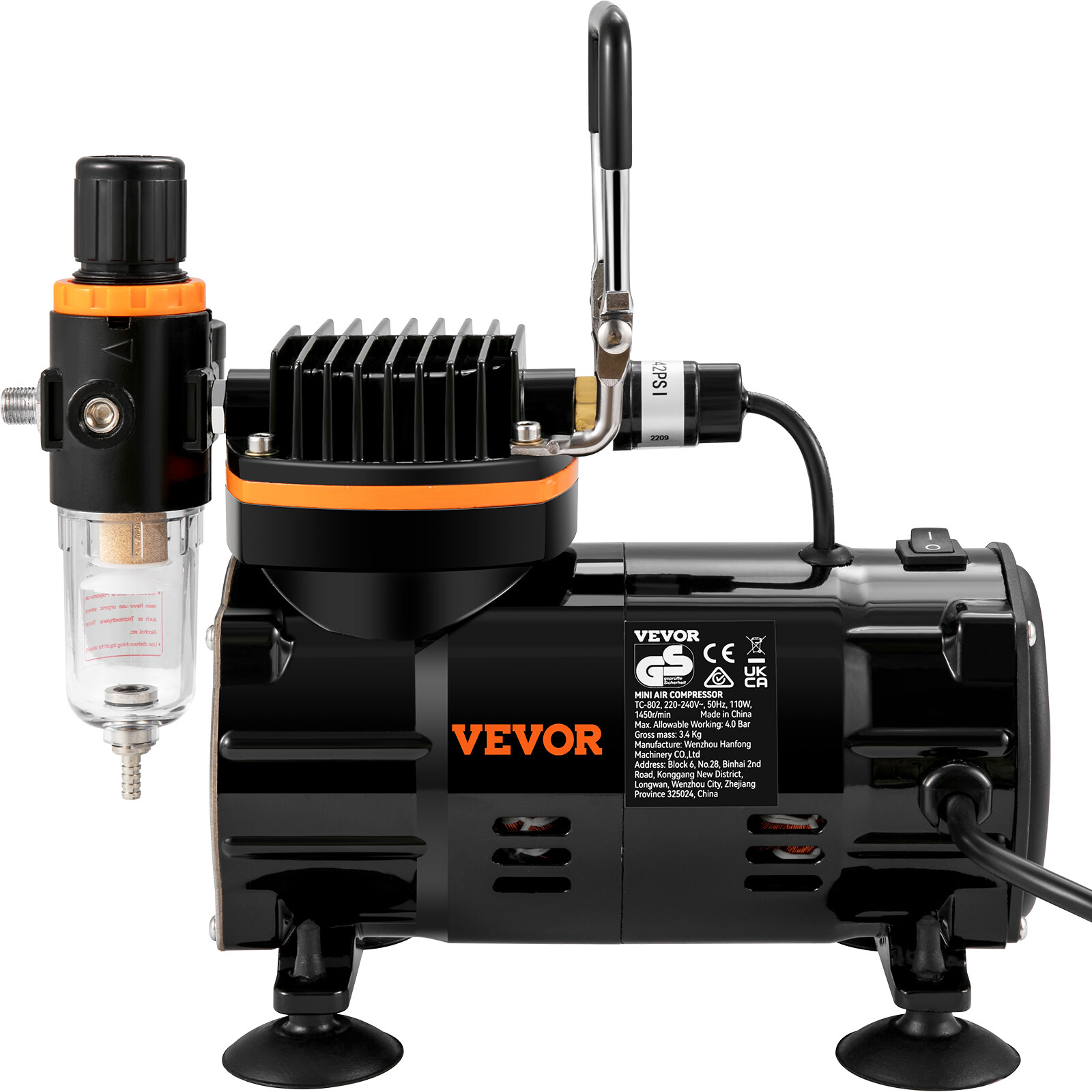 VEVOR Airbrush Kit Dual-action Airbrush Compressor Art Nail Tattoo Makeup Model