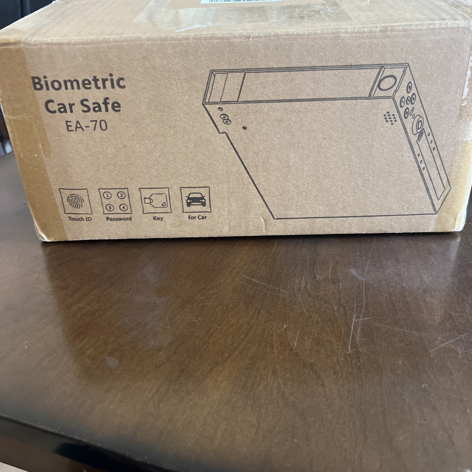 EAMIRUO Car Gun Safe - Quick Access Vehicle Handgun Safe with Fingerprint & K...