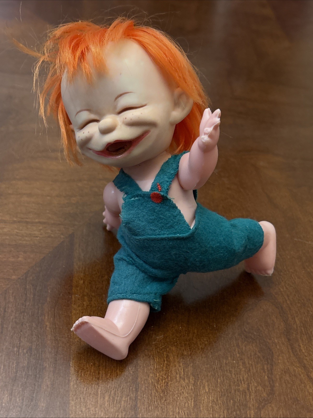 Vintage 1960s Brat Doll Toy Redhead Ginger 7” Figure Creepy Ugly Naughty