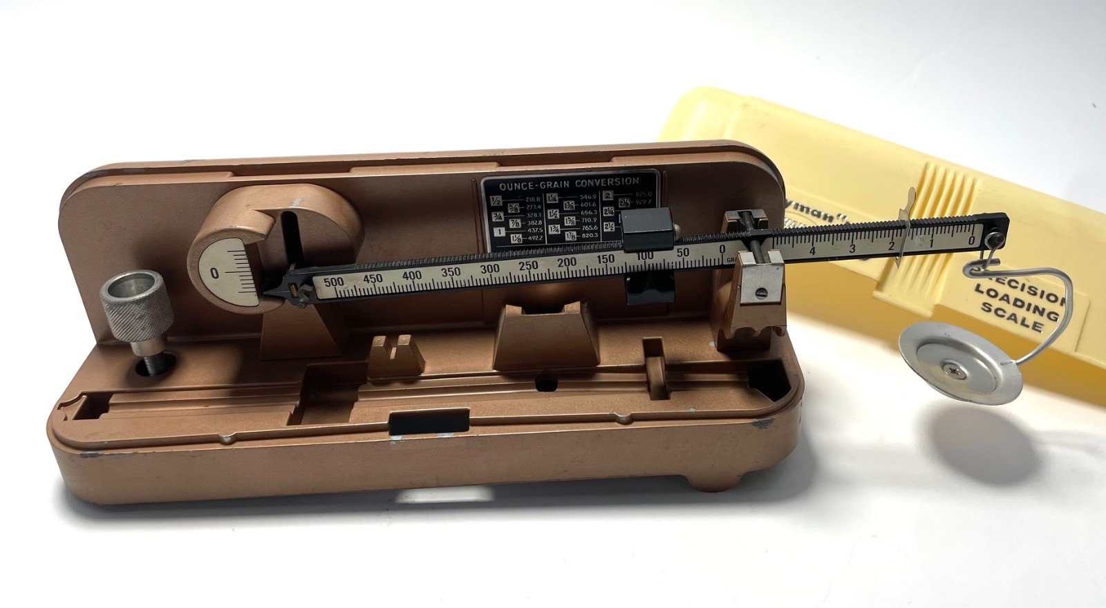 Lyman Ohaus M5 Vintage Reloading Powder Grain Scale Balance Beam USA *READ*