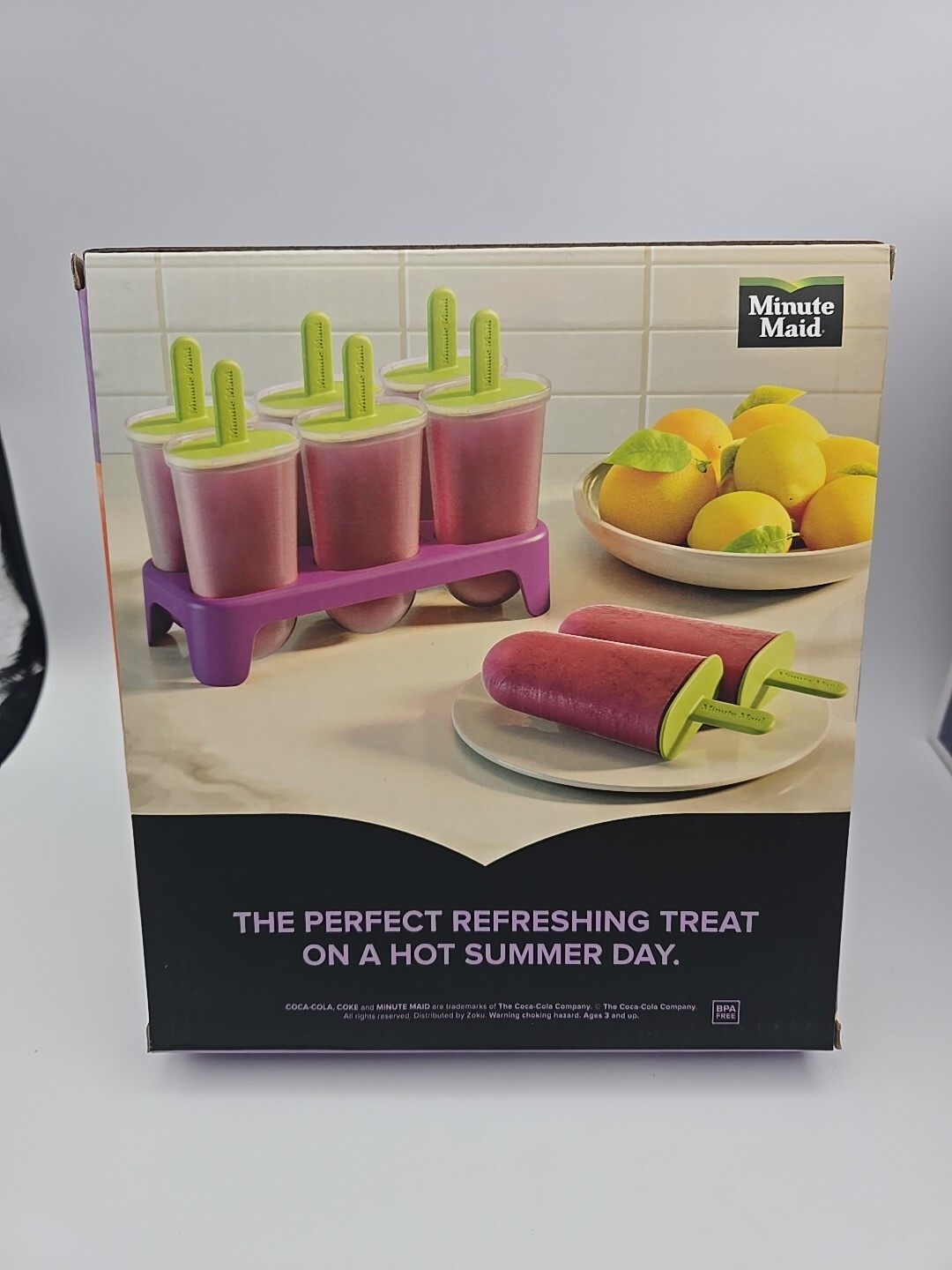 Minute Maid Ice Pop Molds Makes 6 Ice Pops Green Handle Plastic Sealed