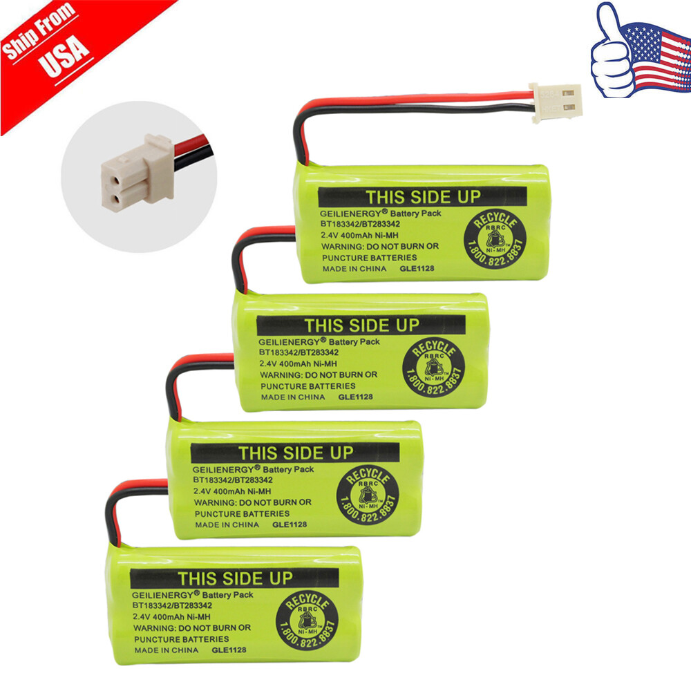 4X Cordless Phone Battery For BT-183342 BT283342 AT&T BT166342 Empire CPH-515J