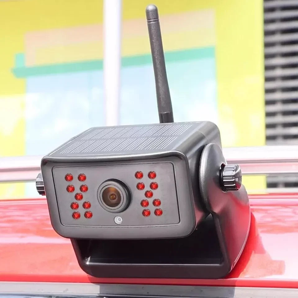 Magnetic Solar Wireless 1080P Backup Camera+7'' Monitor DVR for trailer RV truck