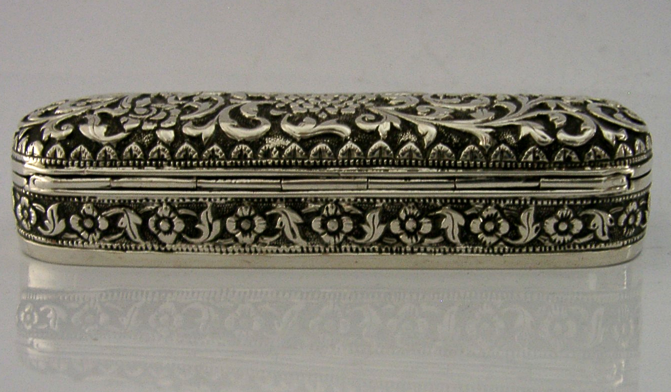 TOP QUALITY INDIAN 92g SOLID SILVER BOX KUTCH c1890 ANTIQUE
