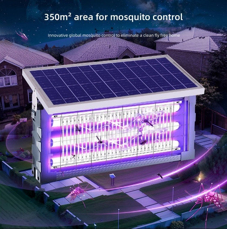 Solar Bug Zapper Outdoor Mosquito Zapper 4500V Waterproof Rechargeable Fly Zappe
