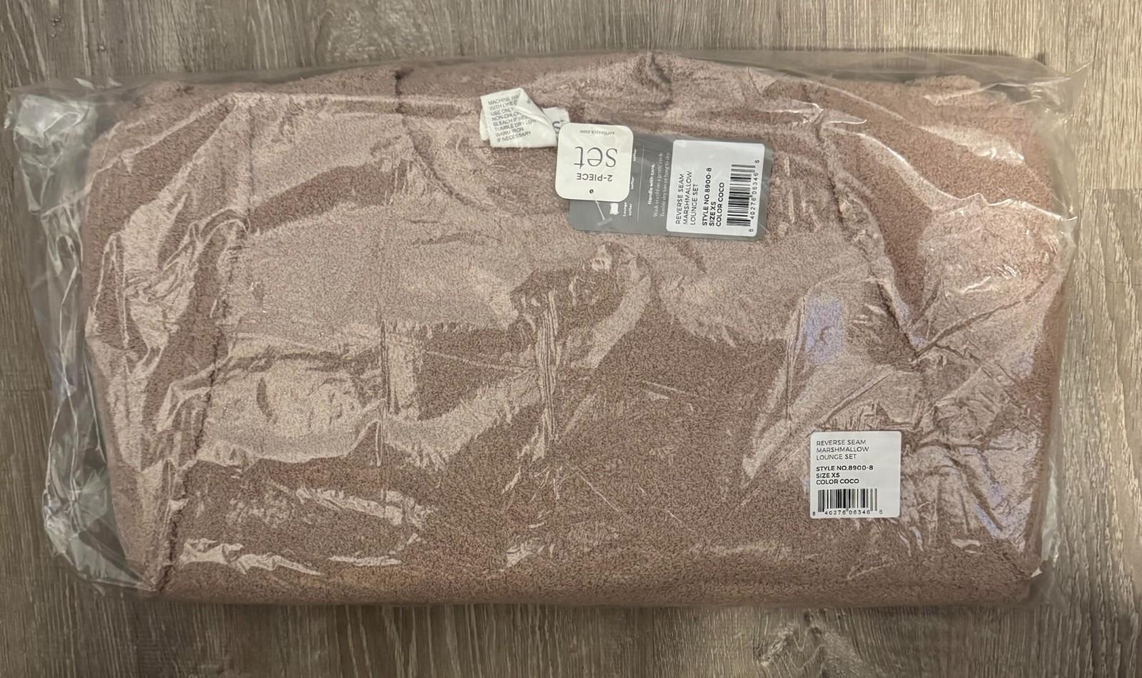 Softies Solid Marshmallow Reverse Seam Crew Neck Lounge Set -CHOOSE SIZE / COLOR