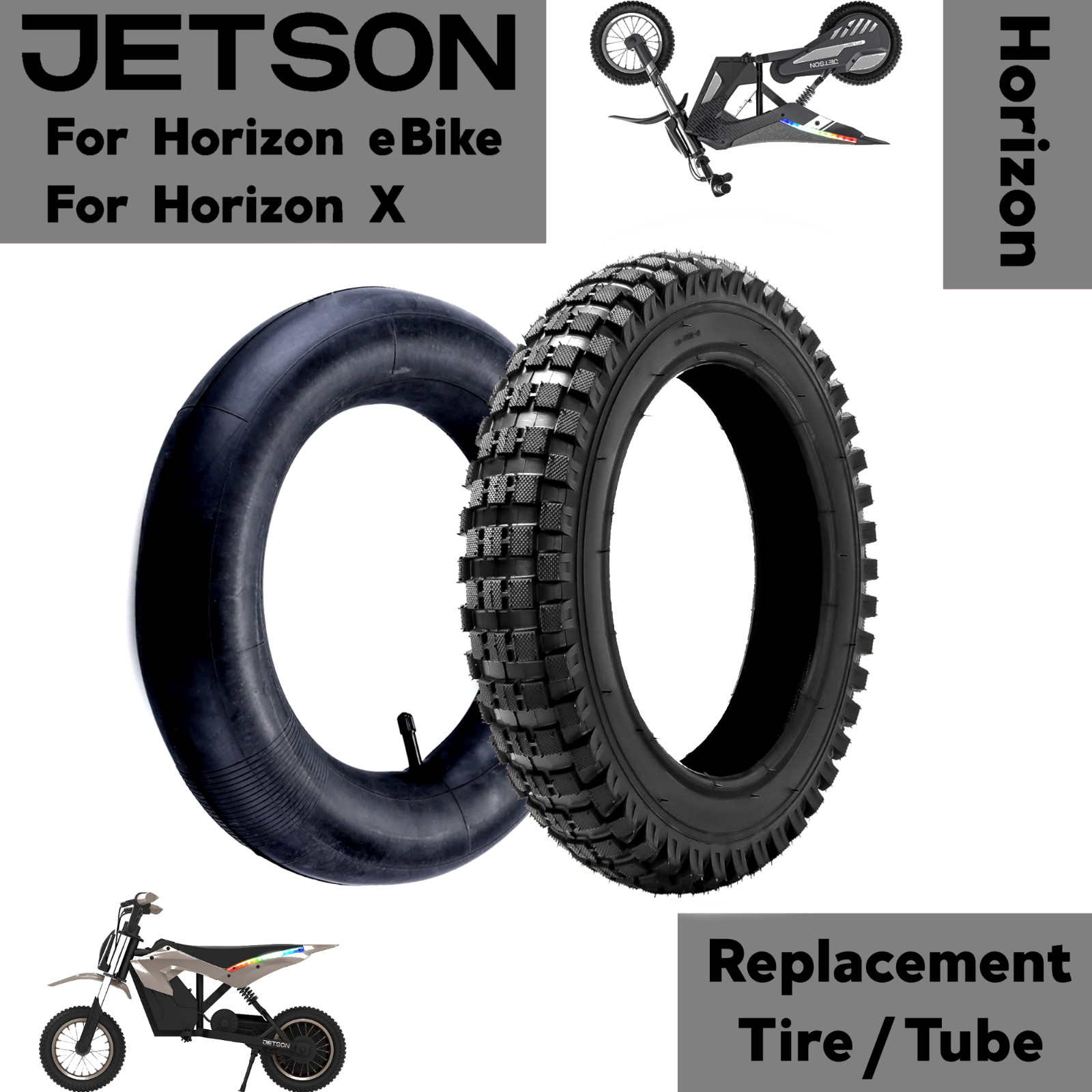 Jetson Horizon X Electric Dirt eBike Tire Replacement / Inner Tube / Front-Back