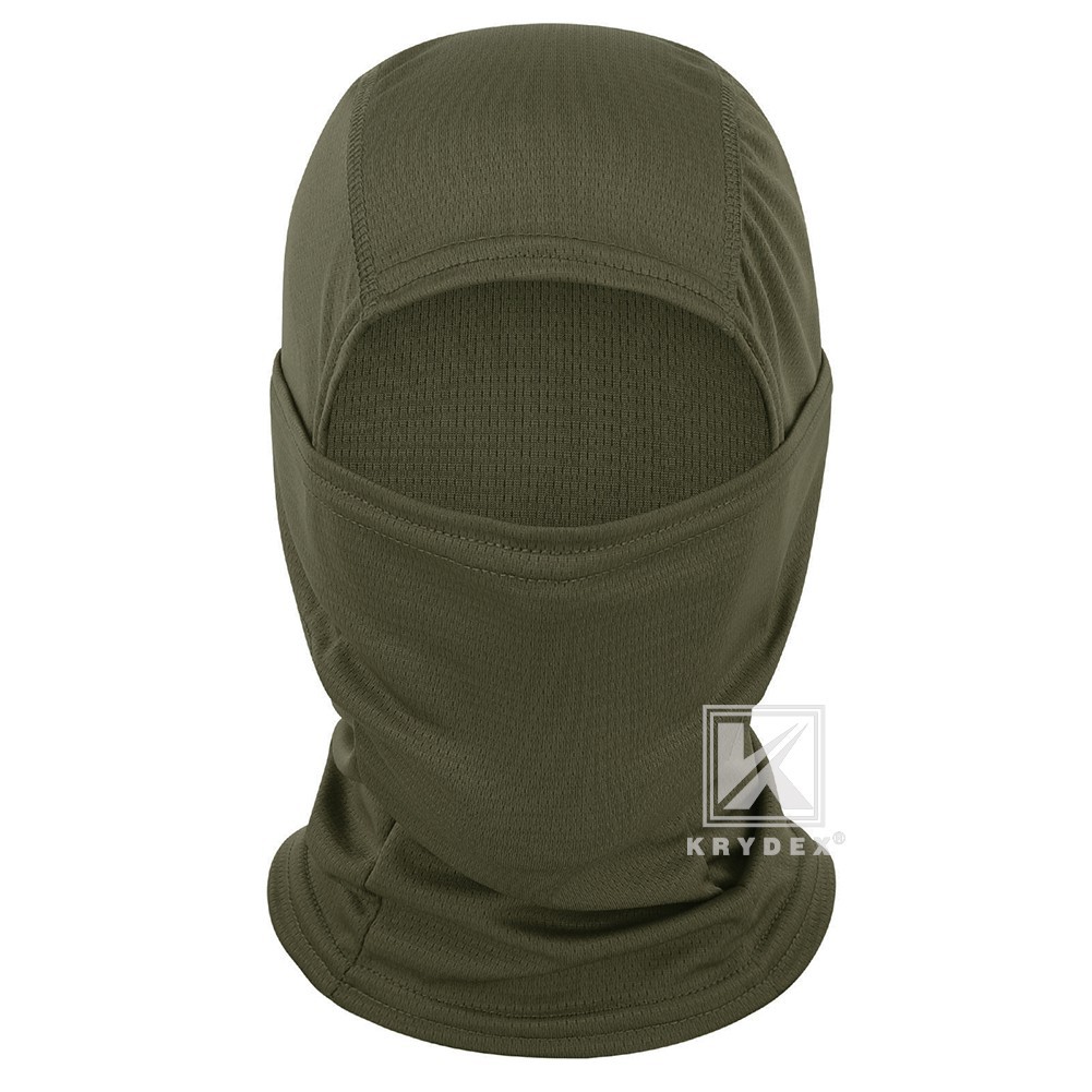 KRYDEX Tactical Face Mask Balaclava Full Head Neck Wrap Quick Dry Ranger Green