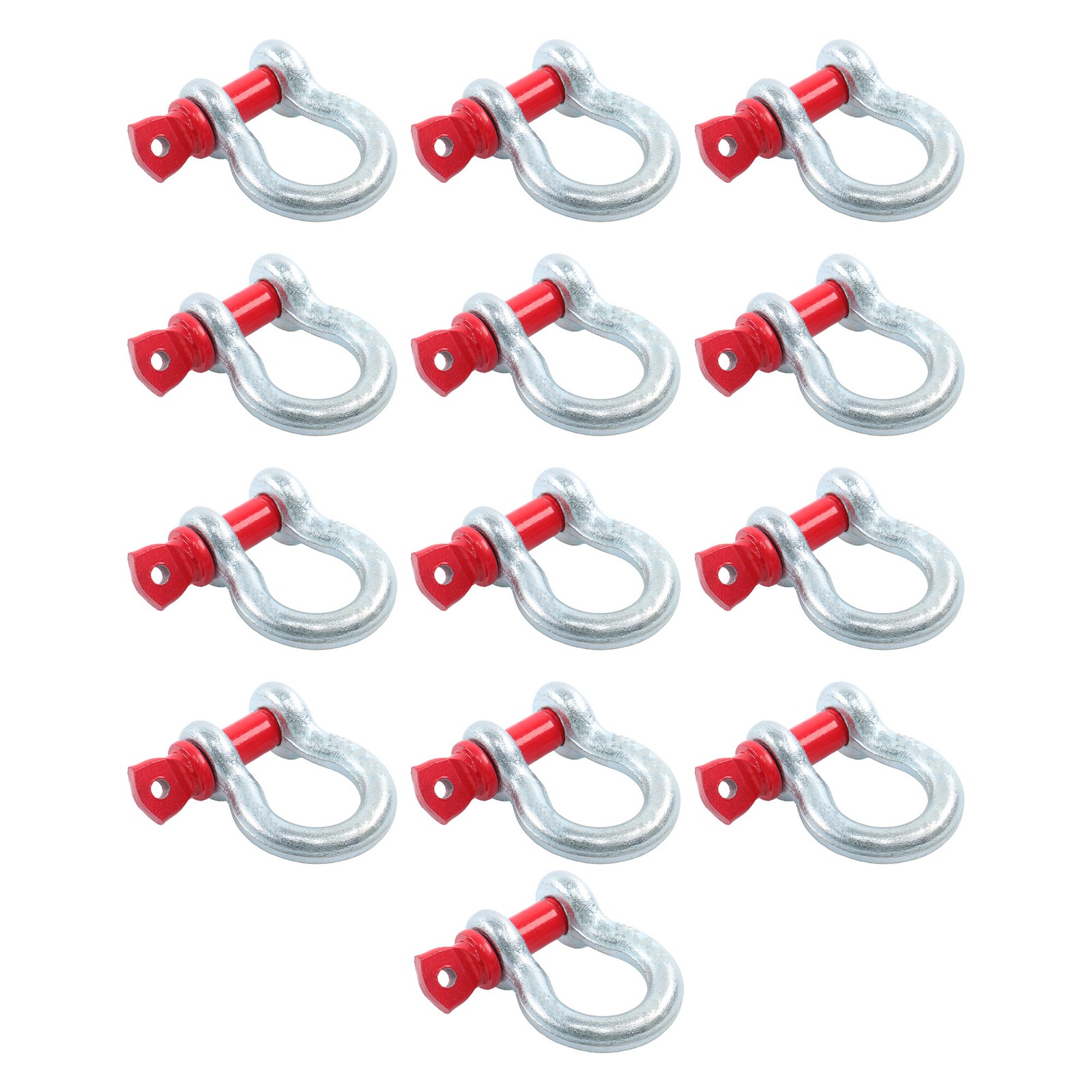 10 Pcs 1/2" Bow-Shaped D Ring Anchor Shackles with Clevis Screw Pin 4400 Lbs WLL