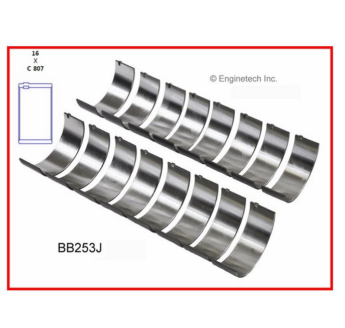 Main & Rod Bearings w/ Moly Piston Rings for Chevrolet LS Gen III IV 4.8L 5.3L