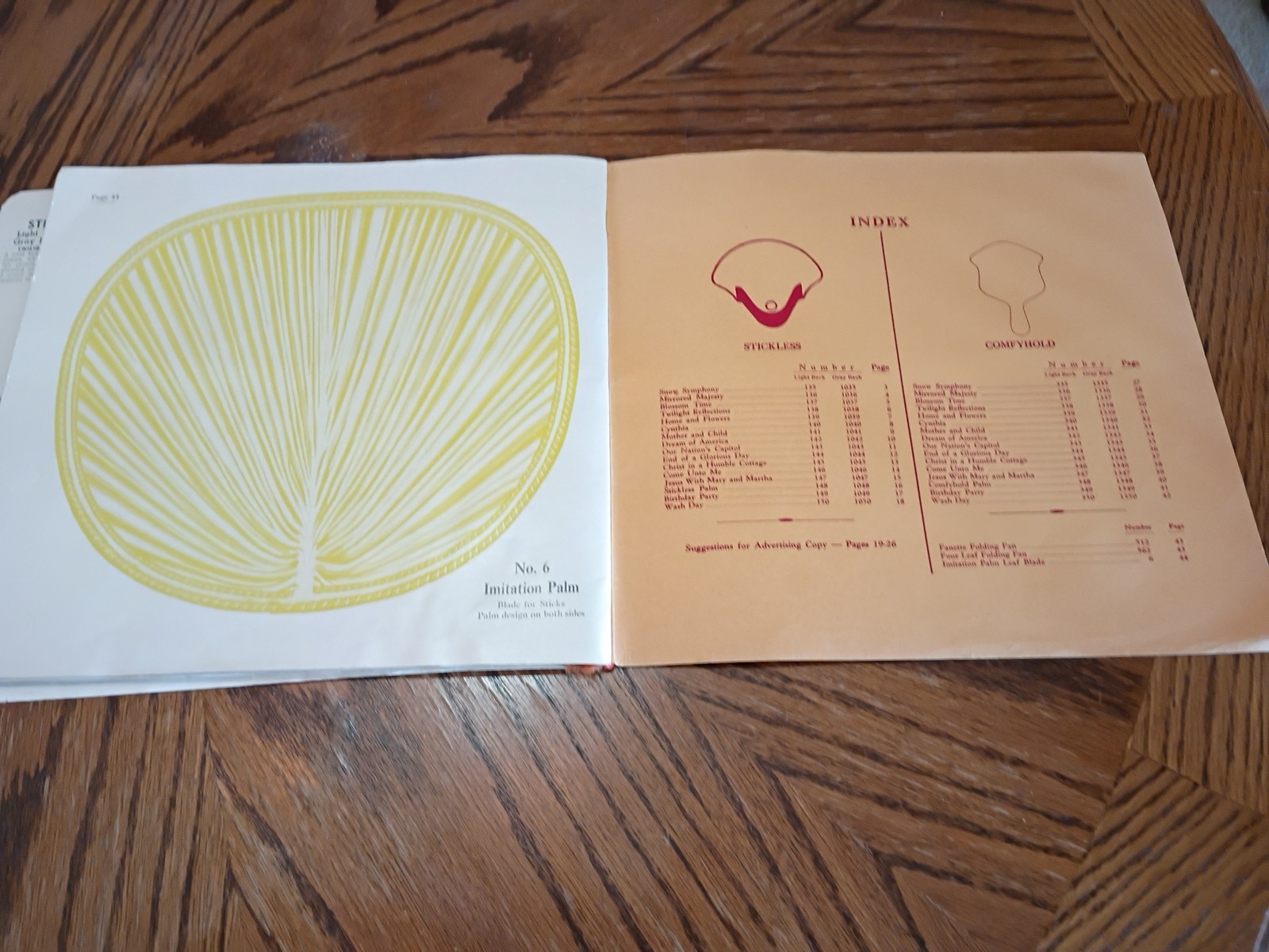 Vintage 1942 Paper Advertising Fans Catalog