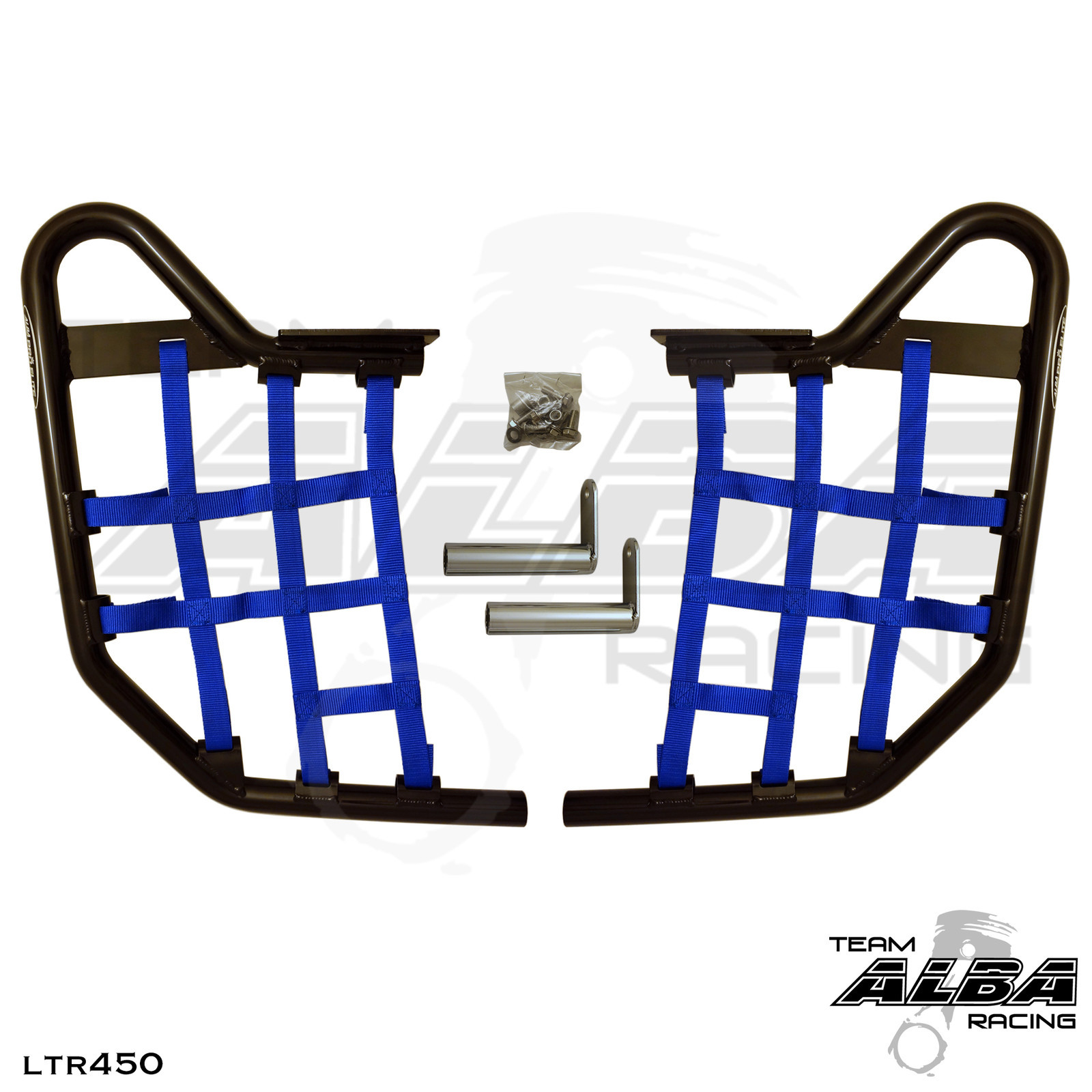 LTR 450 LTR450 Suzuki   Nerf Bars   Alba Racing   Black bar Blue nets 195 T1 BL