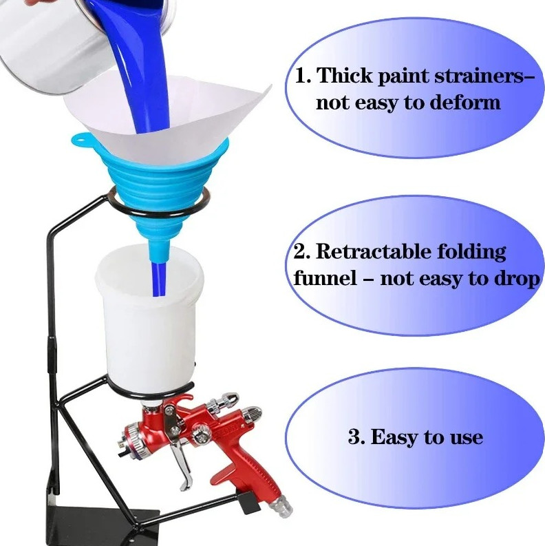 100pcs Paint Filter Funnel 100 Micron Disposable Spray Strainers - NEW