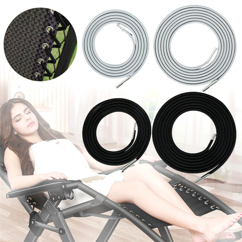 Replacement Lace Kit Zero Gravity Chair Repair Bungee Cord Universal 4 Pcs Black