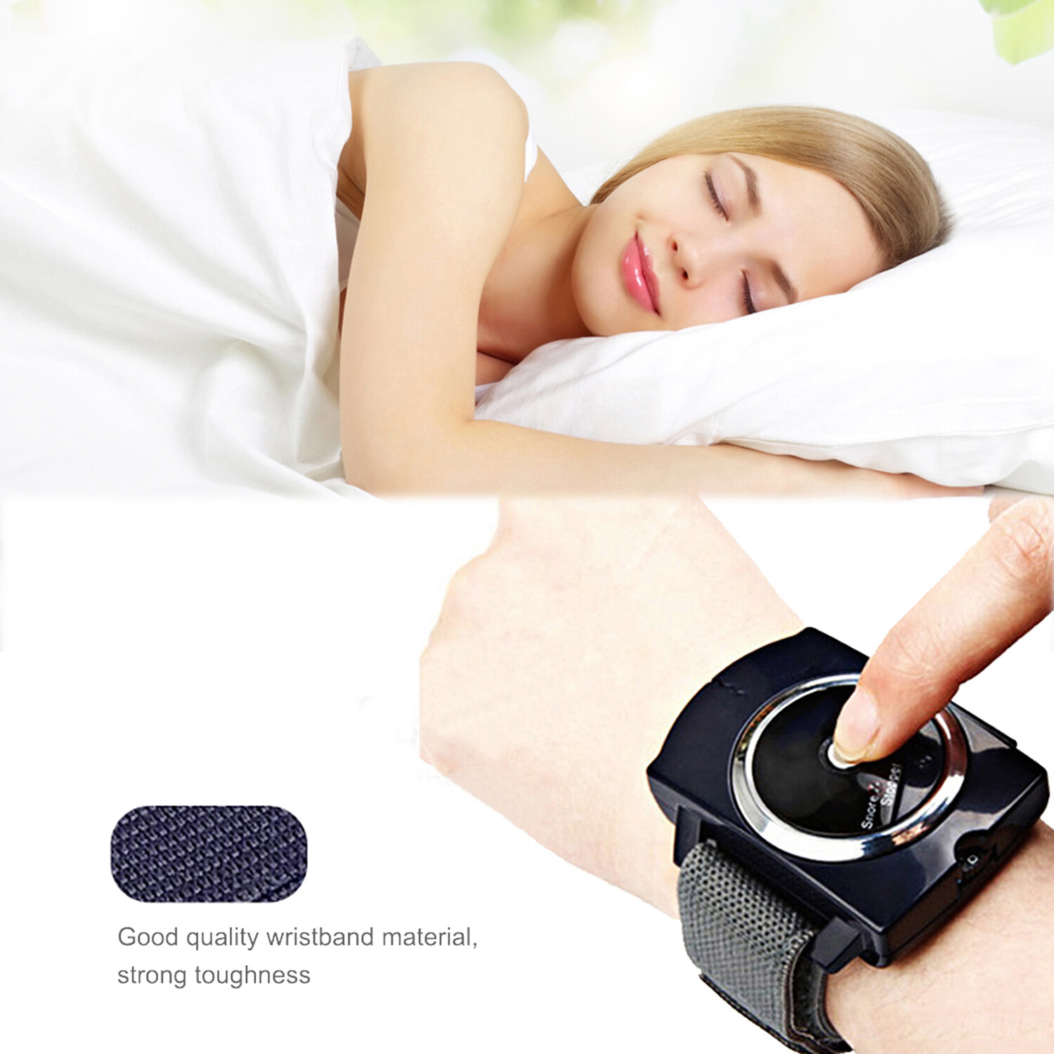 Anti-Snore Wristband Snore Stopper Sleep Connection Bracelet Device Snoring USA