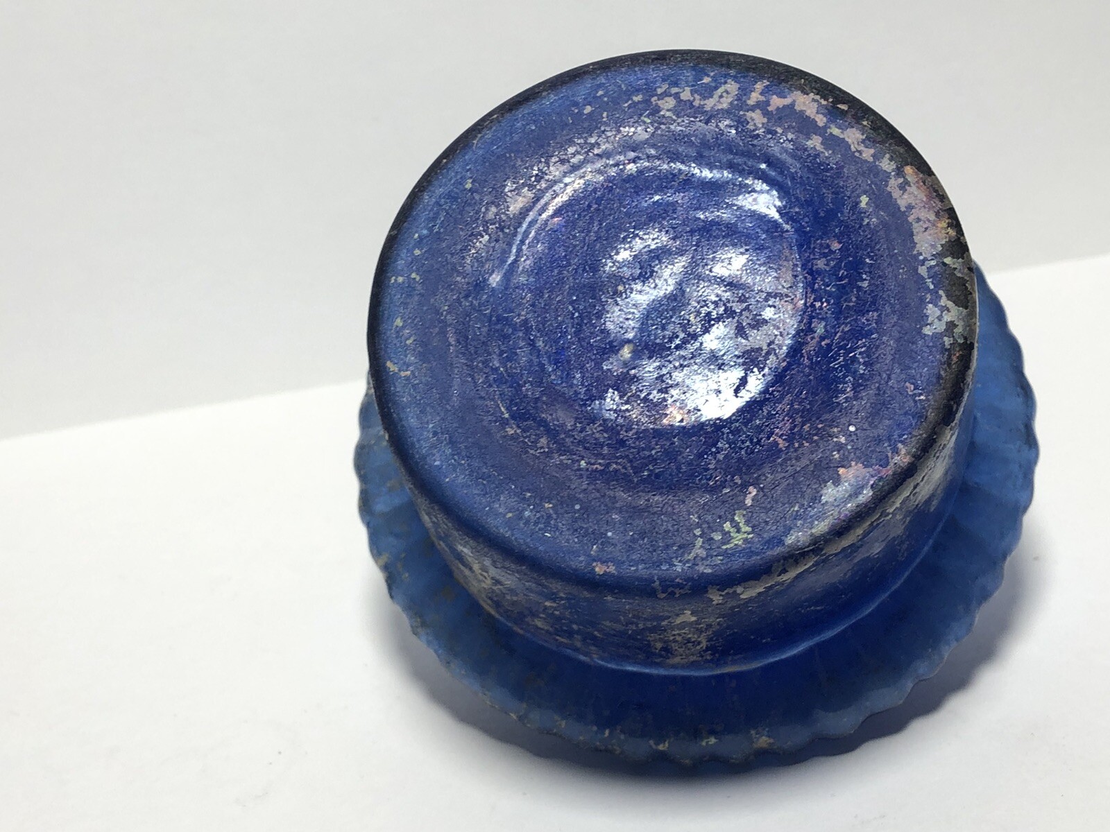 Old Antique Inkwell from the 1800s. Ink Well Glass. Very rare