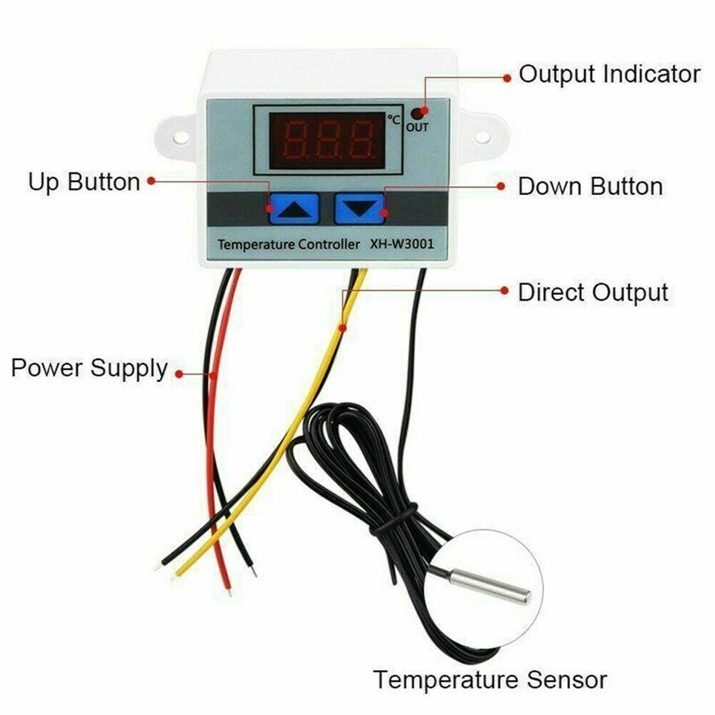 110V Incubator Digital Temperature Controller-Thermostat Switch Probe Tester New