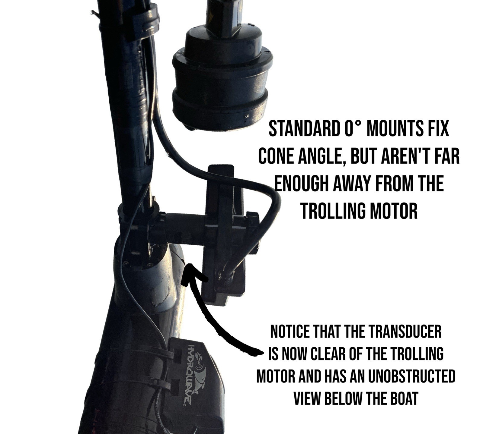 LVS-34 0° Mount Extension For Garmin Livescope -Fits Stock 8° Mount- LVS34 only