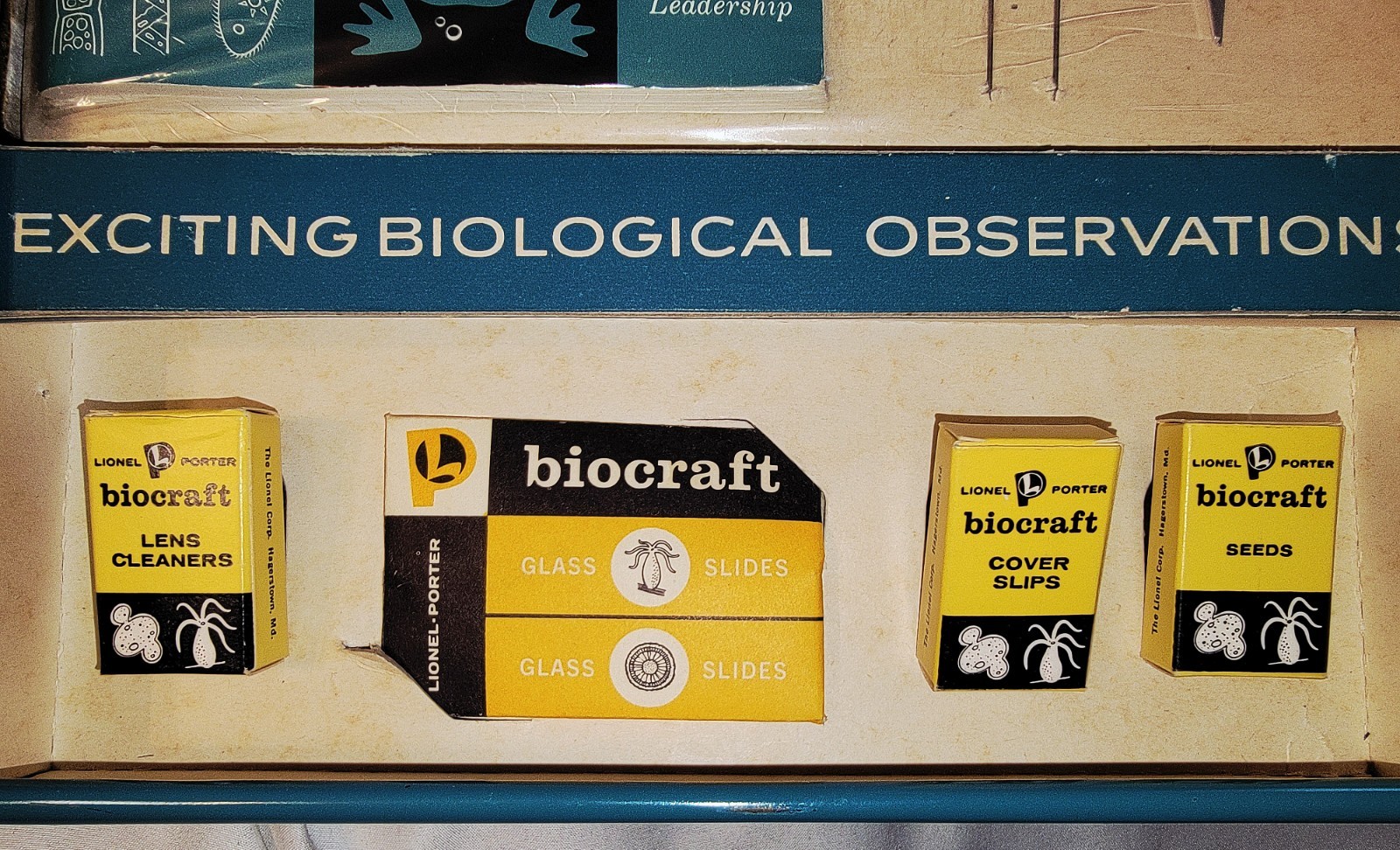 1960s LIONEL-PORTER BIOCRAFT BIOLOGY LAB. BRAND NEW, UNUSED *RARE* 3 SECTIONS!