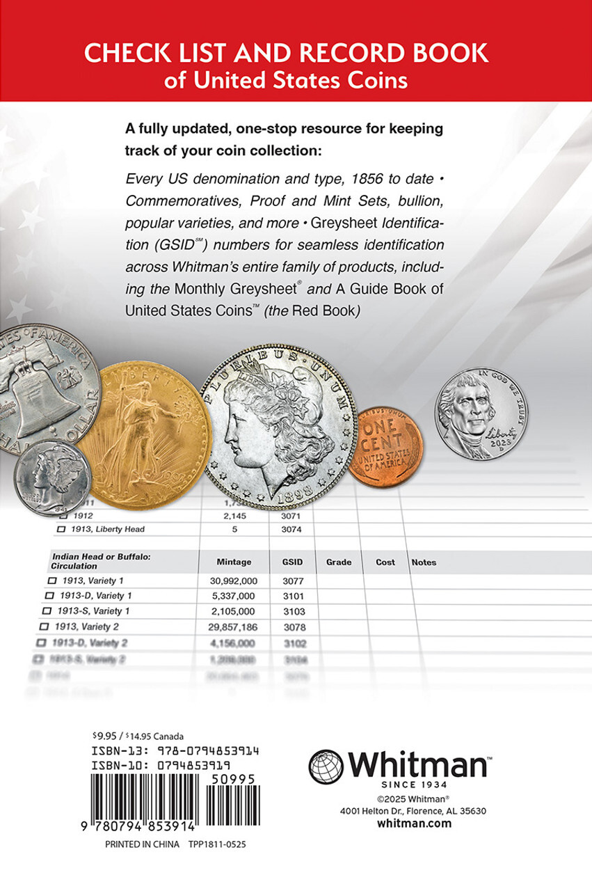 Official Red Book: Check List and Record Book of United States Coins