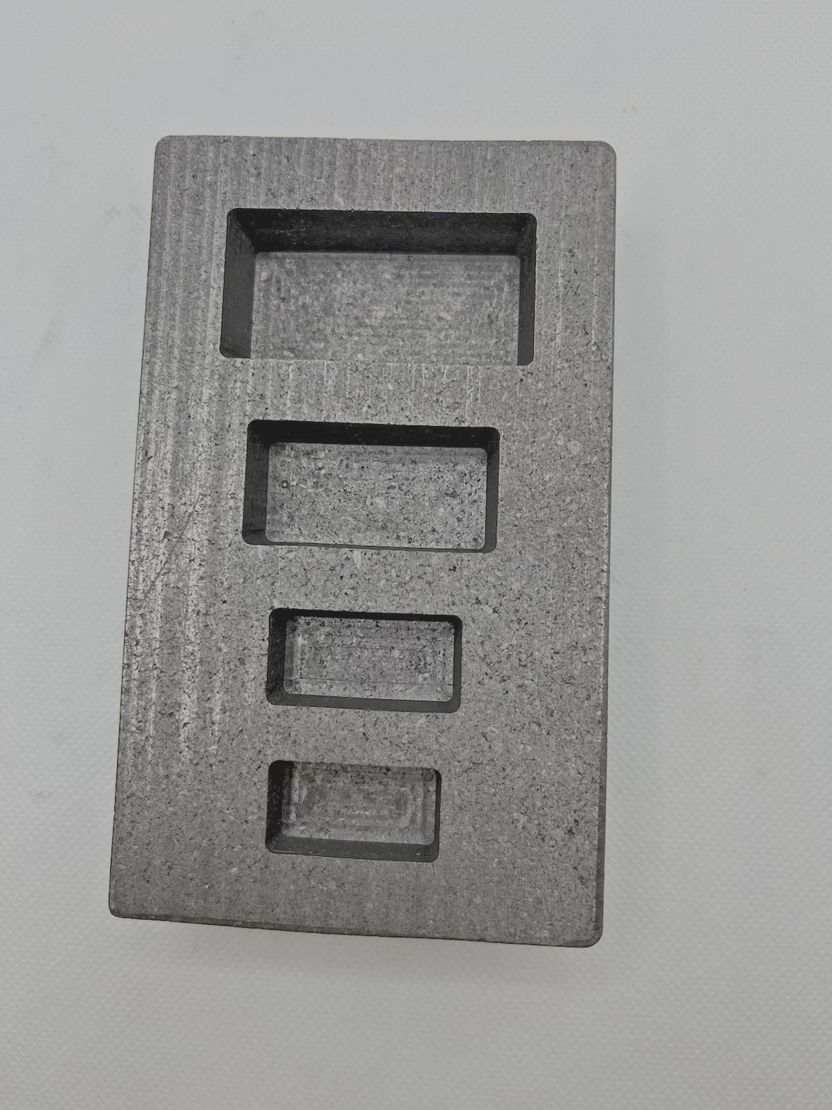 (4) Cavity Bar 1 oz, 2 oz, 5 oz, and 10 oz Graphite Gold Ingot Mold for Casting