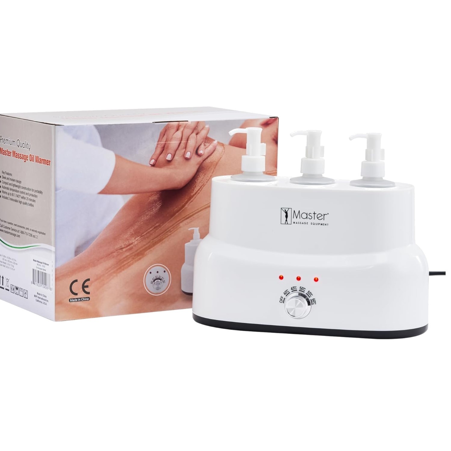 3-Bottle Massage Oil Warmer - Salon Spa Body Therapy