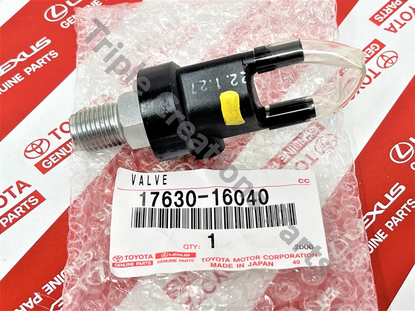 1763016040 GENUINE OEM TOYOTA VALVE ASSY, AIR CONTROL 17630-16040