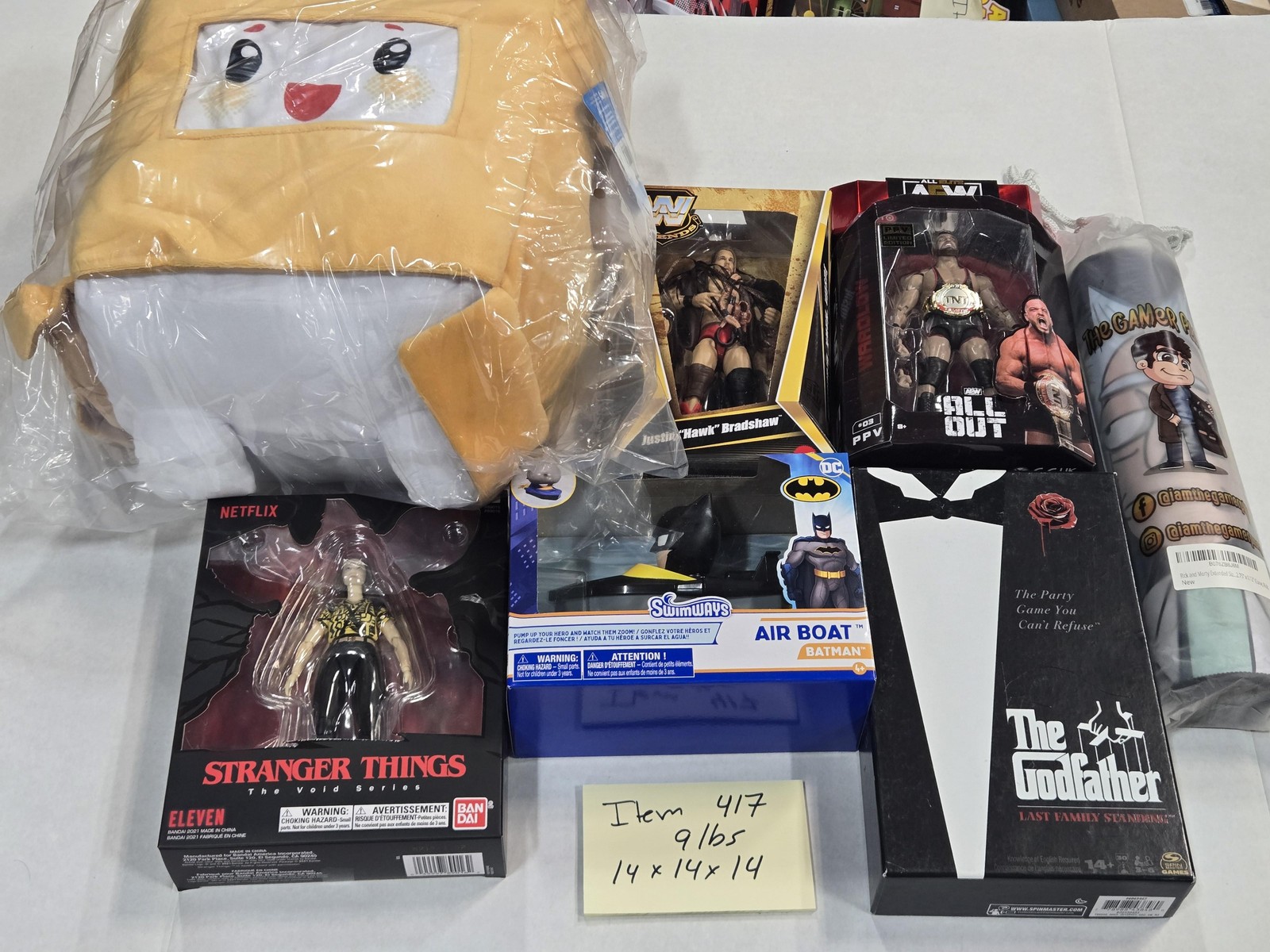 Stranger Things Eleven AEW Wardlow WWE Batman Godfather Game Toy Lot Bundle Set