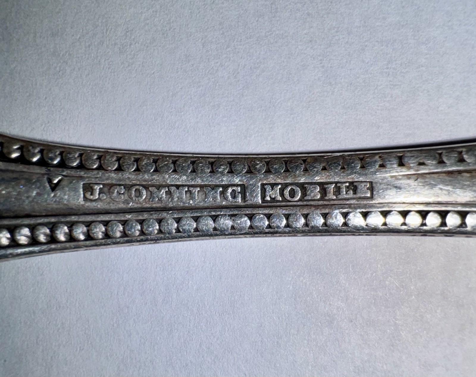 Antique J Conning Mobile Al Silver Fork Civil War Era