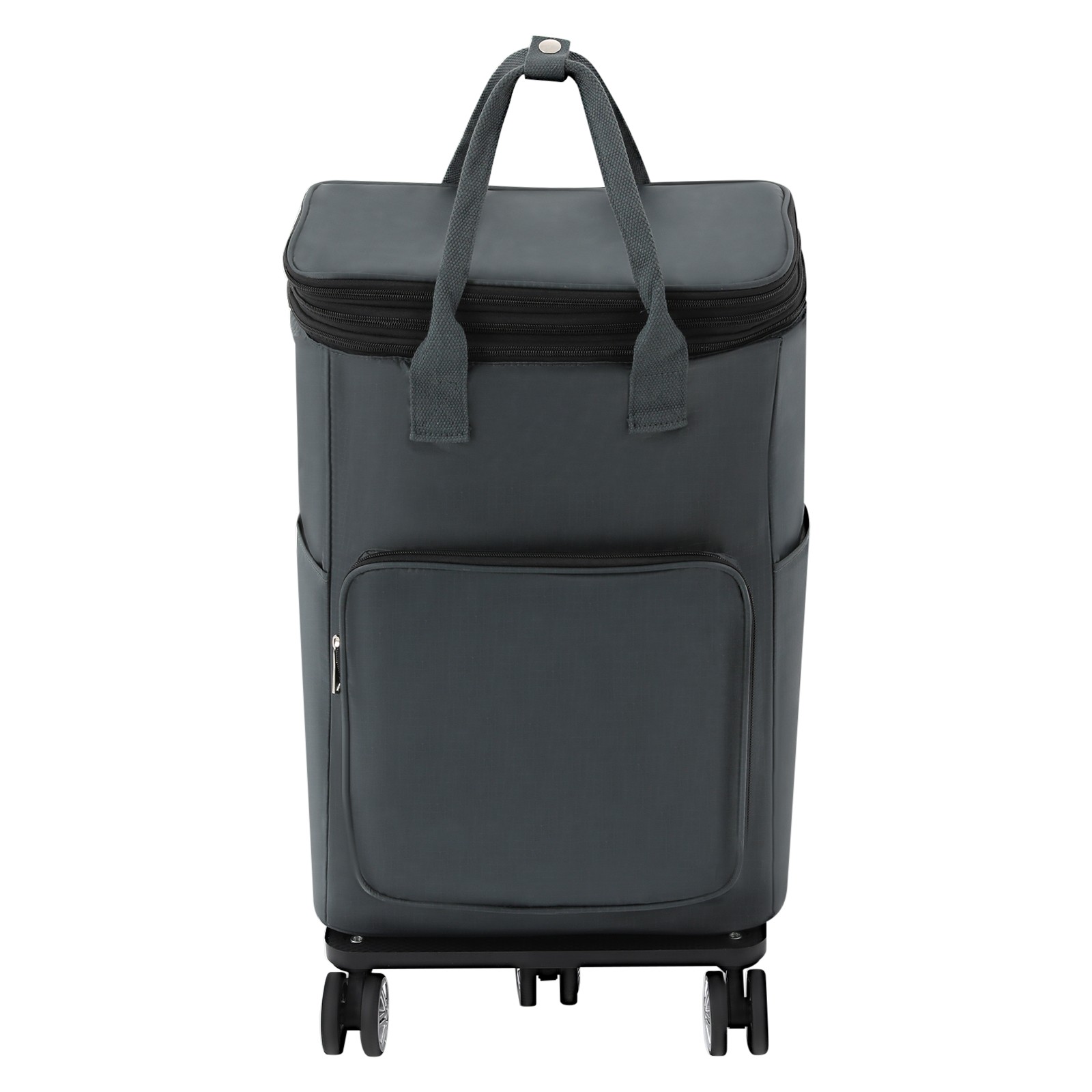 2in1 Shopping Cart Adjustable Grocery Cart 25kg Load Portable Utility Dolly Cart