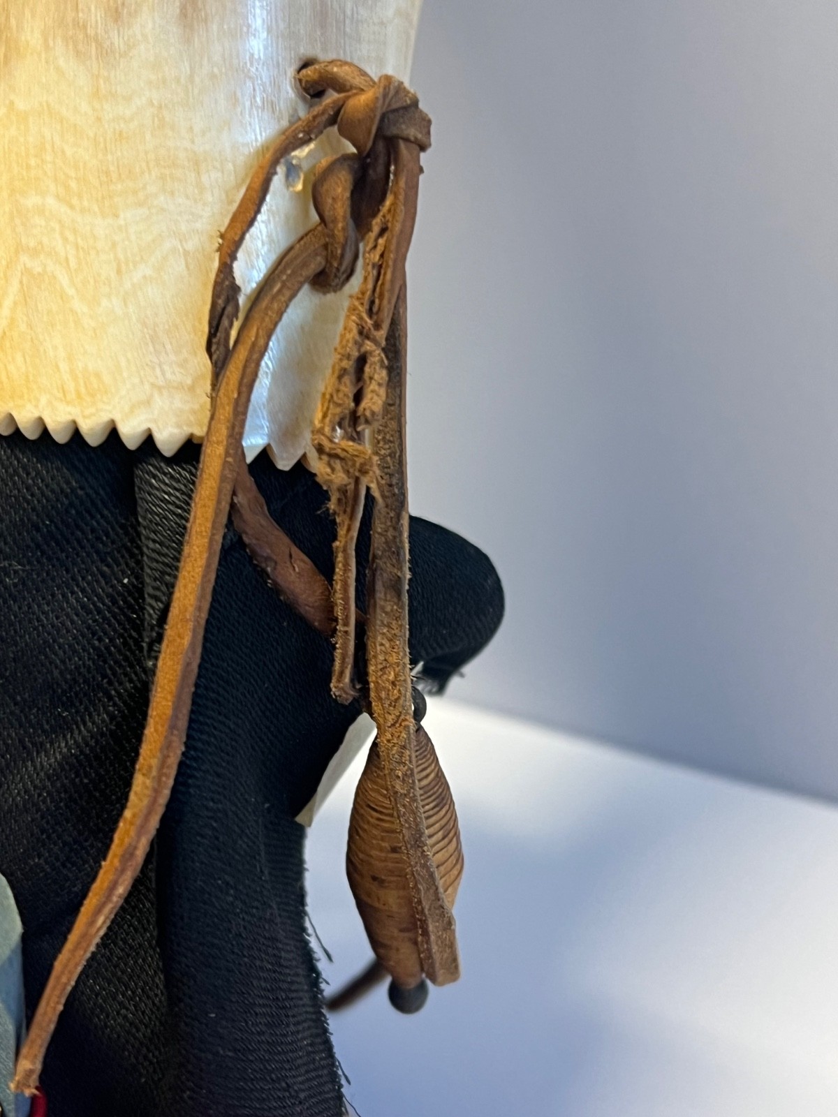 Original Native American Apache Indian Carved Ceremonial Dance Bracelet; Papers