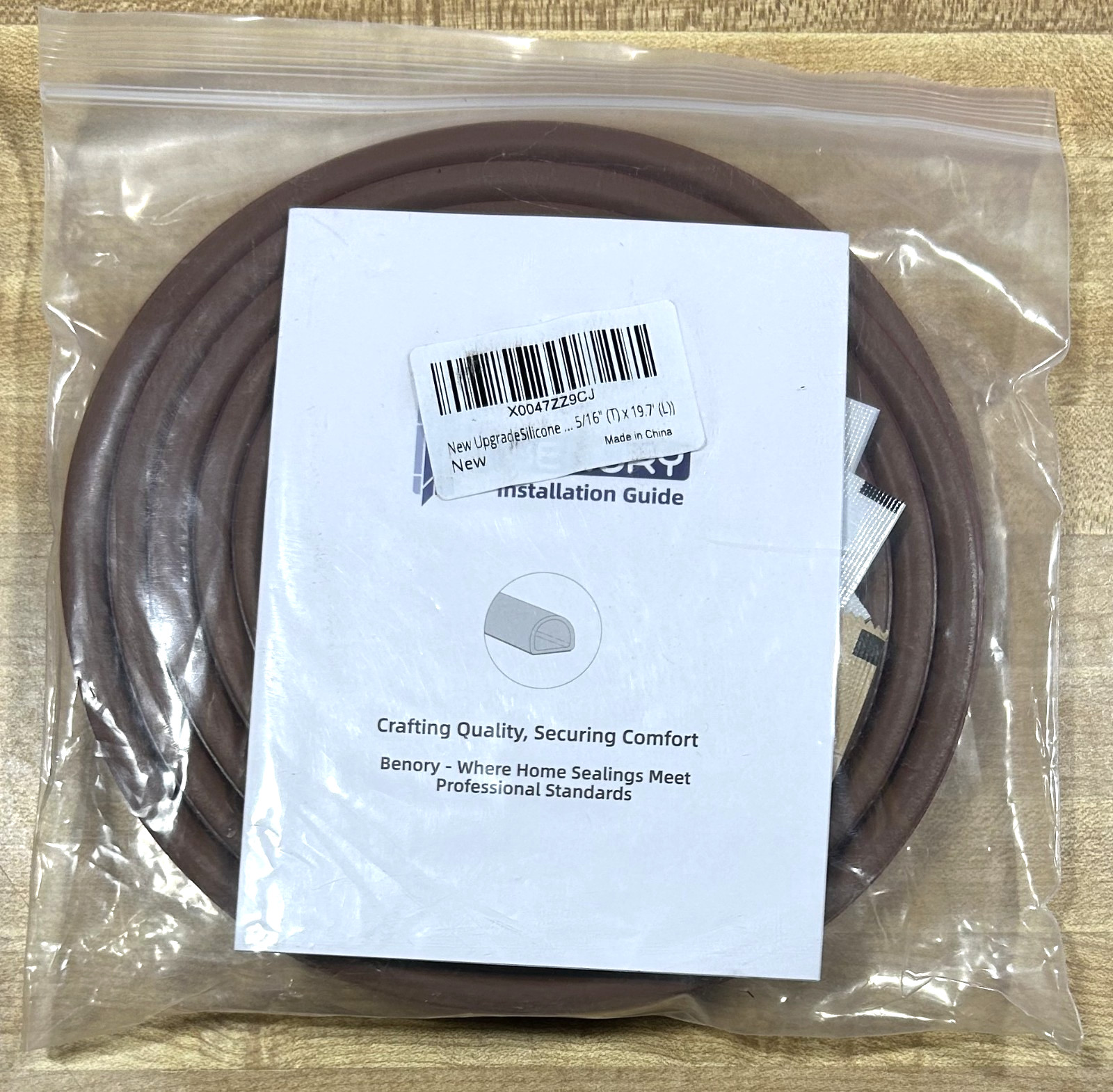 Silicone Weather Stripping Door Seal Strip Large Gaps 9/16"Wx15/32"x19.7' ft. L