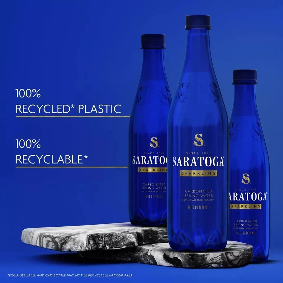 Saratoga Sparkling Water Bottles, 12-Pack – Carbonated 28 Fl Oz (Pack of 12)