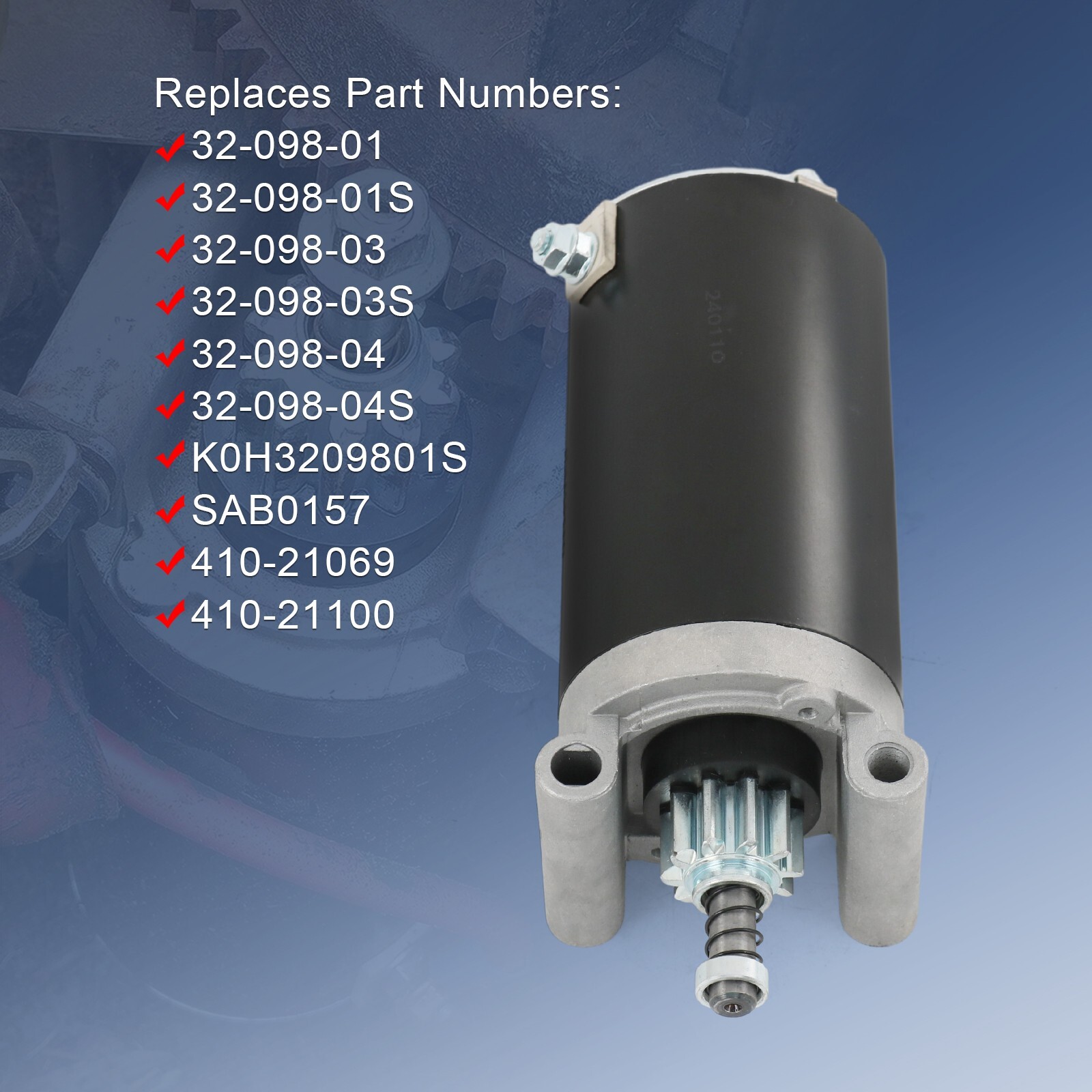 Starter for Kohler Dixon 7000 Series Kt715 Kt725 Kt730 Kt735 Kt740 Kt745